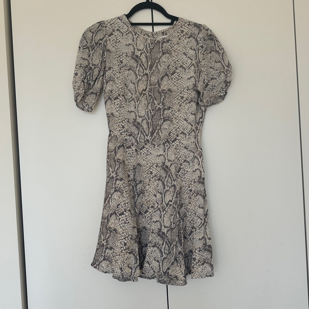 Reformation Hourglass Python Snake Print Dress - image 4